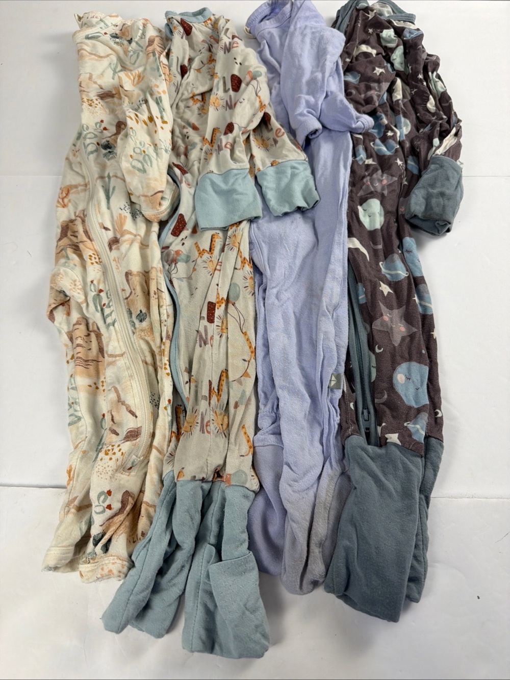Lot of 4 12-18 months bamboo sleepers Kyte Baby, Little Sleepies pajamas